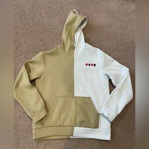 Two-tone ColorBlock Kangaroo Pocket Fleece Hoodie